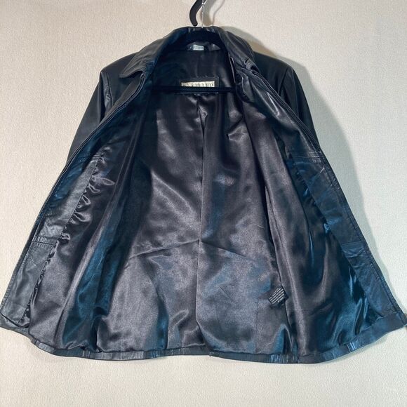 Excelled Leather‎ Jacket Women's XS Black Full Zip Mid Length Coat - Picture 2 of 13